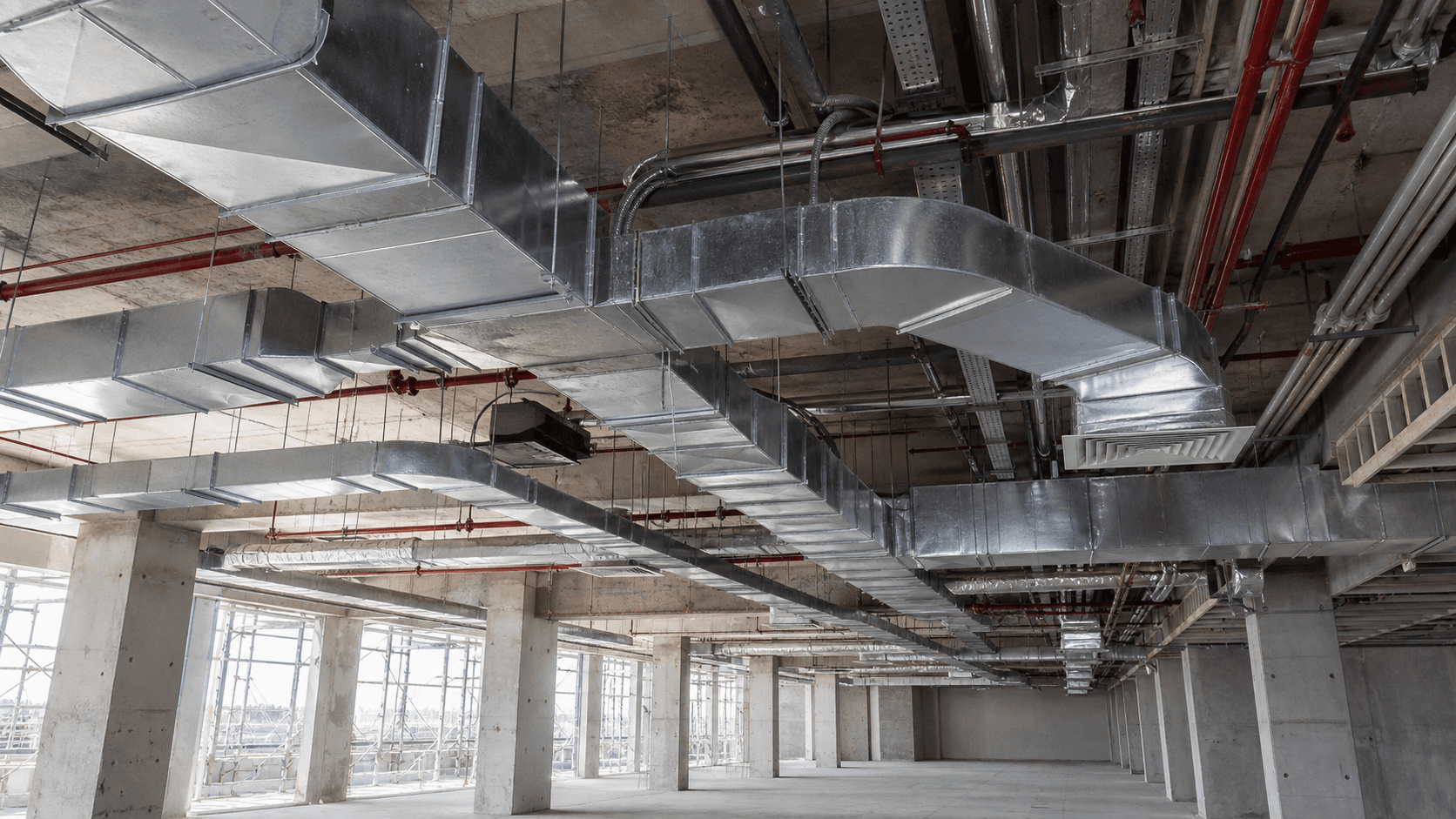 Coordinated HVAC ducting and MEP installation
